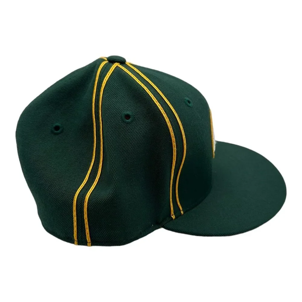 Reebok NFL Green Bay Packers Football Fitted Hat Cap 100%‎ Wool Size 7 1/2